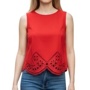 BEBE‎ Stunning Dark Orange Crop Top With Embroidery EUC Size Small